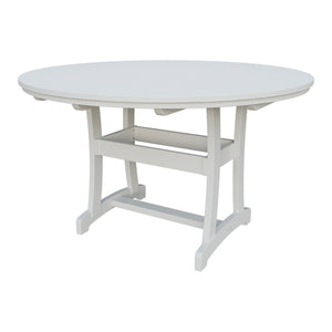 Amish Legacy 64" Round Outdoor Counter Table with Umbrella Hole in Bright White