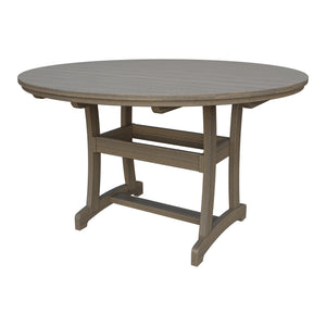 Amish Legacy 64" Round Outdoor Counter Table with Umbrella Hole in Coastal Gray