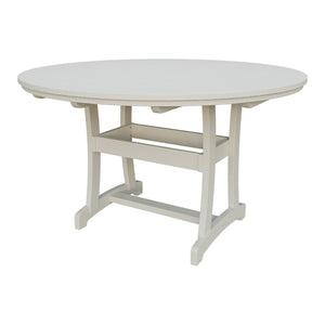 Amish Legacy 64" Round Outdoor Counter Table with Umbrella Hole in Ivory