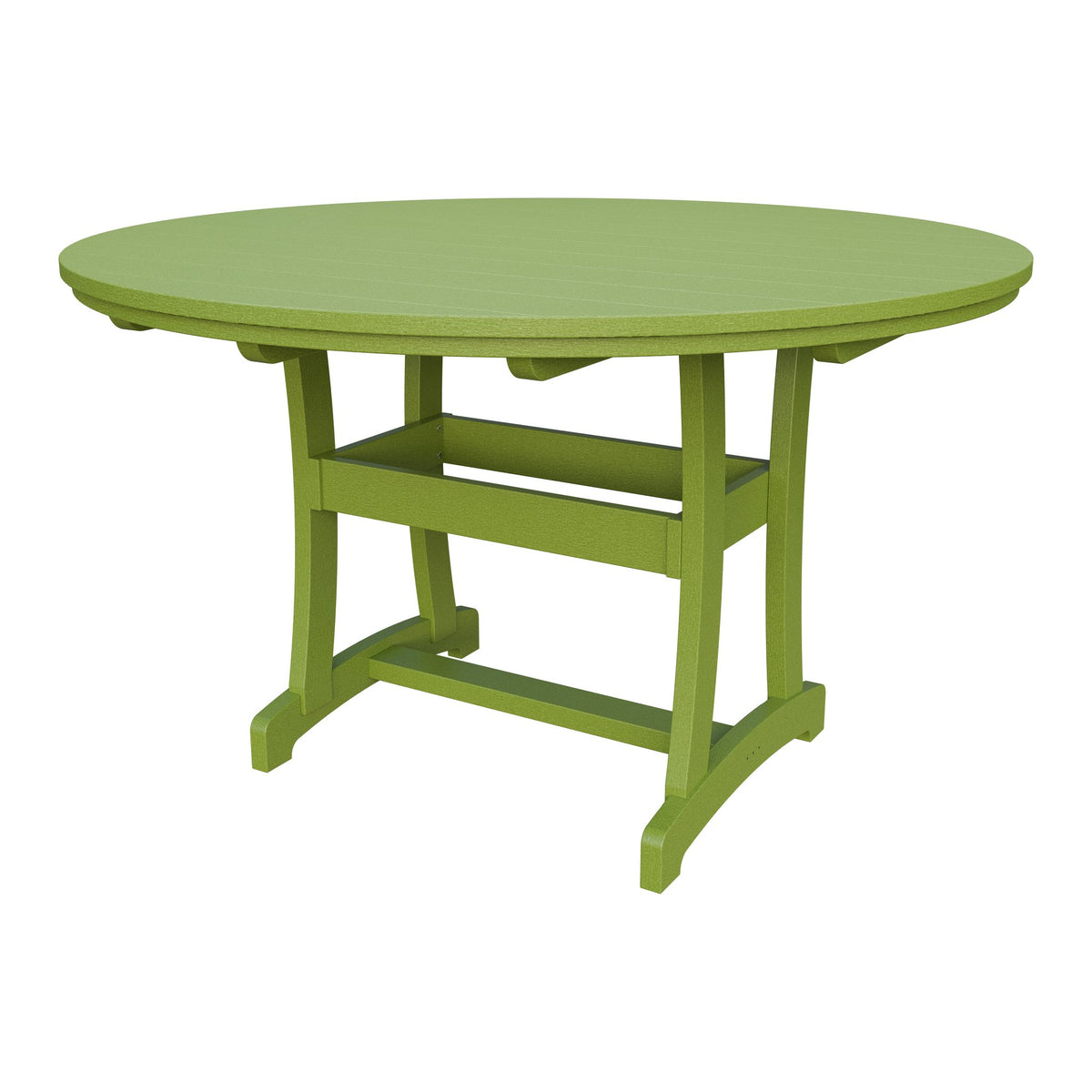 Amish Legacy 64" Round Outdoor Counter Table with Umbrella Hole in Tropical Lime Green