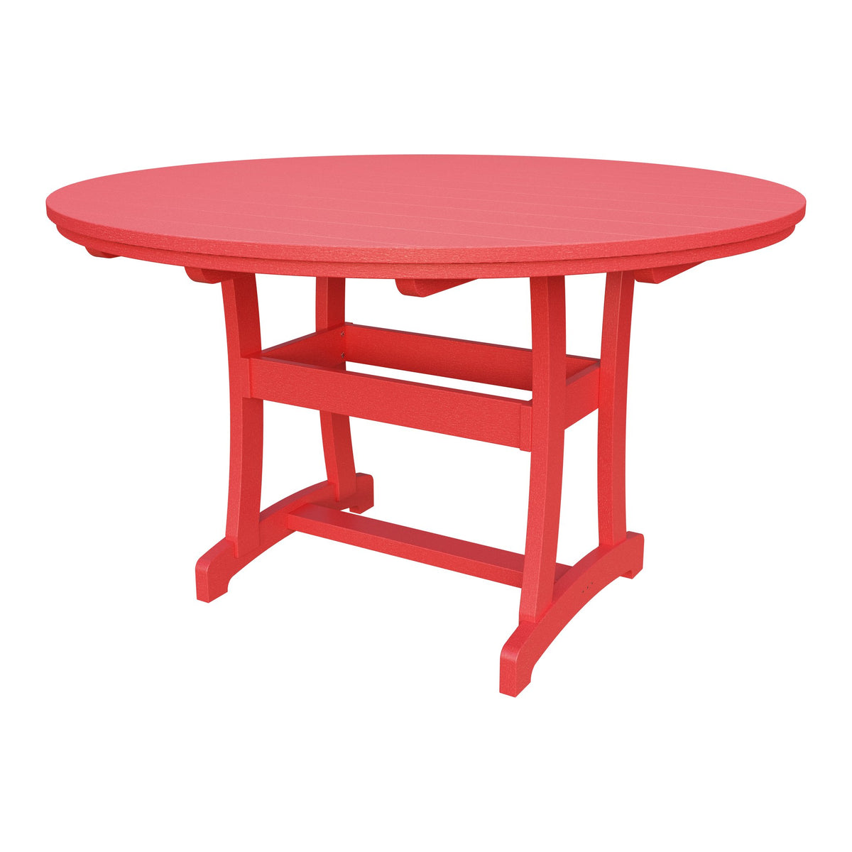 Amish Legacy 64" Round Outdoor Counter Table with Umbrella Hole in Red