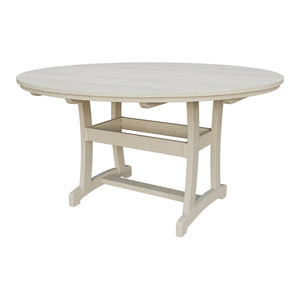 Amish Legacy 64" Round Outdoor Counter Table with Umbrella Hole in Seashell