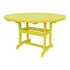 Amish Legacy 64" Round Outdoor Counter Table with Umbrella Hole in Lemon Yellow