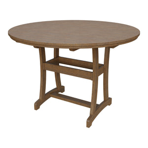 Amish Legacy 64" Round Outdoor Bar Table with Umbrella Hole in Antique Mahogany