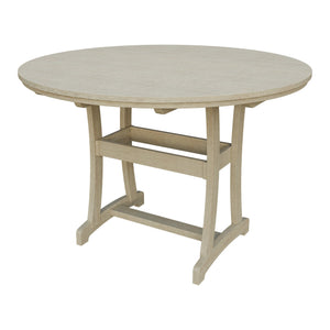 Amish Legacy 64" Round Outdoor Bar Table with Umbrella Hole in Birchwood