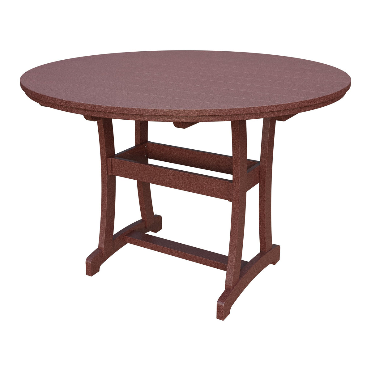Amish Legacy 64" Round Outdoor Bar Table with Umbrella Hole in Cherrywood