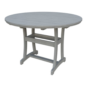 Amish Legacy 64" Round Outdoor Bar Table with Umbrella Hole in Driftwood Gray