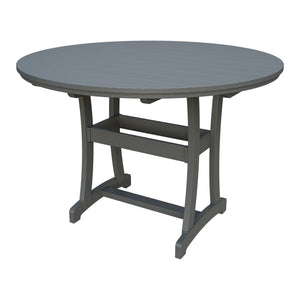 Amish Legacy 64" Round Outdoor Bar Table with Umbrella Hole in Gray