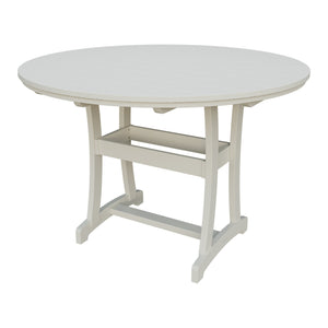 Amish Legacy 64" Round Outdoor Bar Table with Umbrella Hole in Ivory
