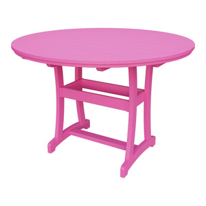 Amish Legacy 64" Round Outdoor Bar Table with Umbrella Hole in Pink