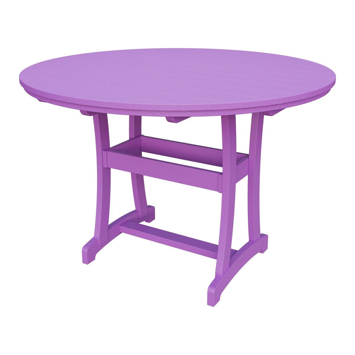 Amish Legacy 64" Round Outdoor Bar Table with Umbrella Hole in Bright Purple