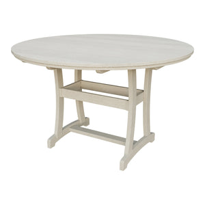 Amish Legacy 64" Round Outdoor Bar Table with Umbrella Hole in Seashell