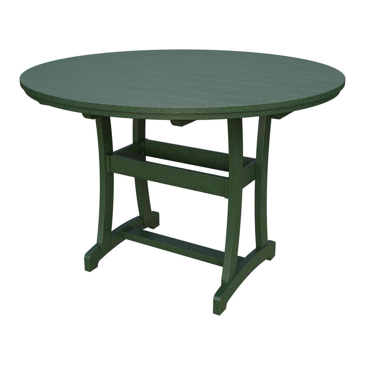 Amish Legacy 64" Round Outdoor Bar Table with Umbrella Hole in Turf Green