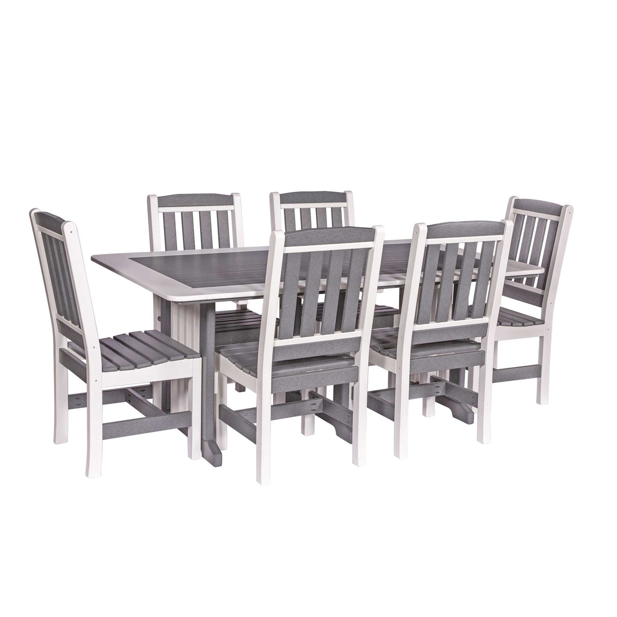 Juego de mesa de comedor para patio y jardín inglés Amish Poly de 72" - Envío rápido