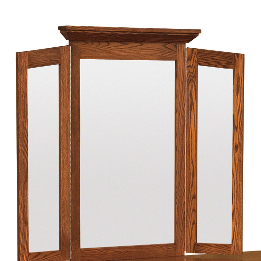 Amish Eden Shaker Tri-view Dresser Mirror