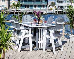 7pc Amish Poly 72" English Garden Balcony Patio Set - Counter Height - For 6 people - snyders.furniture