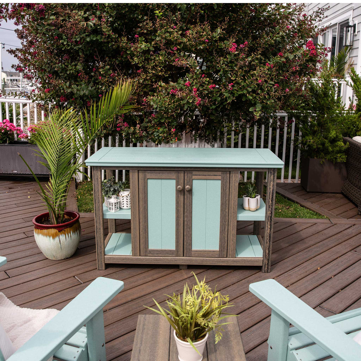 Mesa de servicio para mostrador de patio Amish Colonial Mission