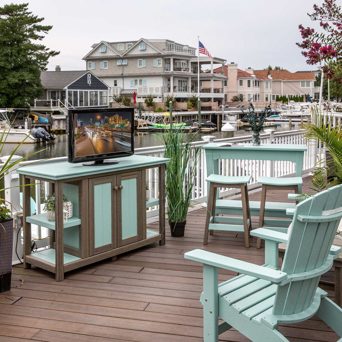 Mesa de servicio para mostrador de patio Amish Colonial Mission