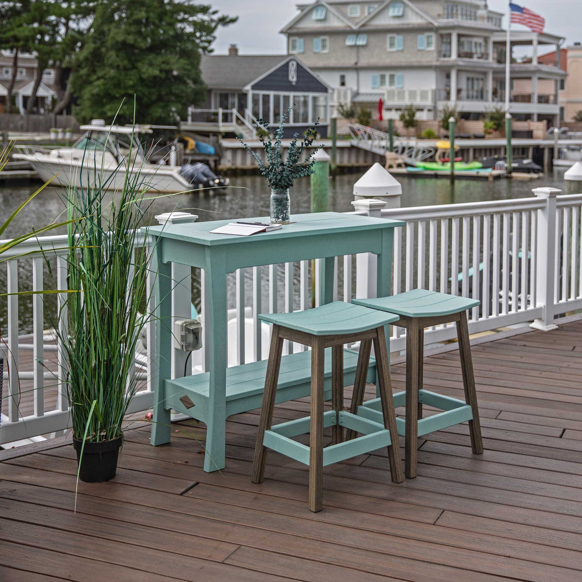 Mesa de servicio para mostrador de patio Amish Colonial Mission