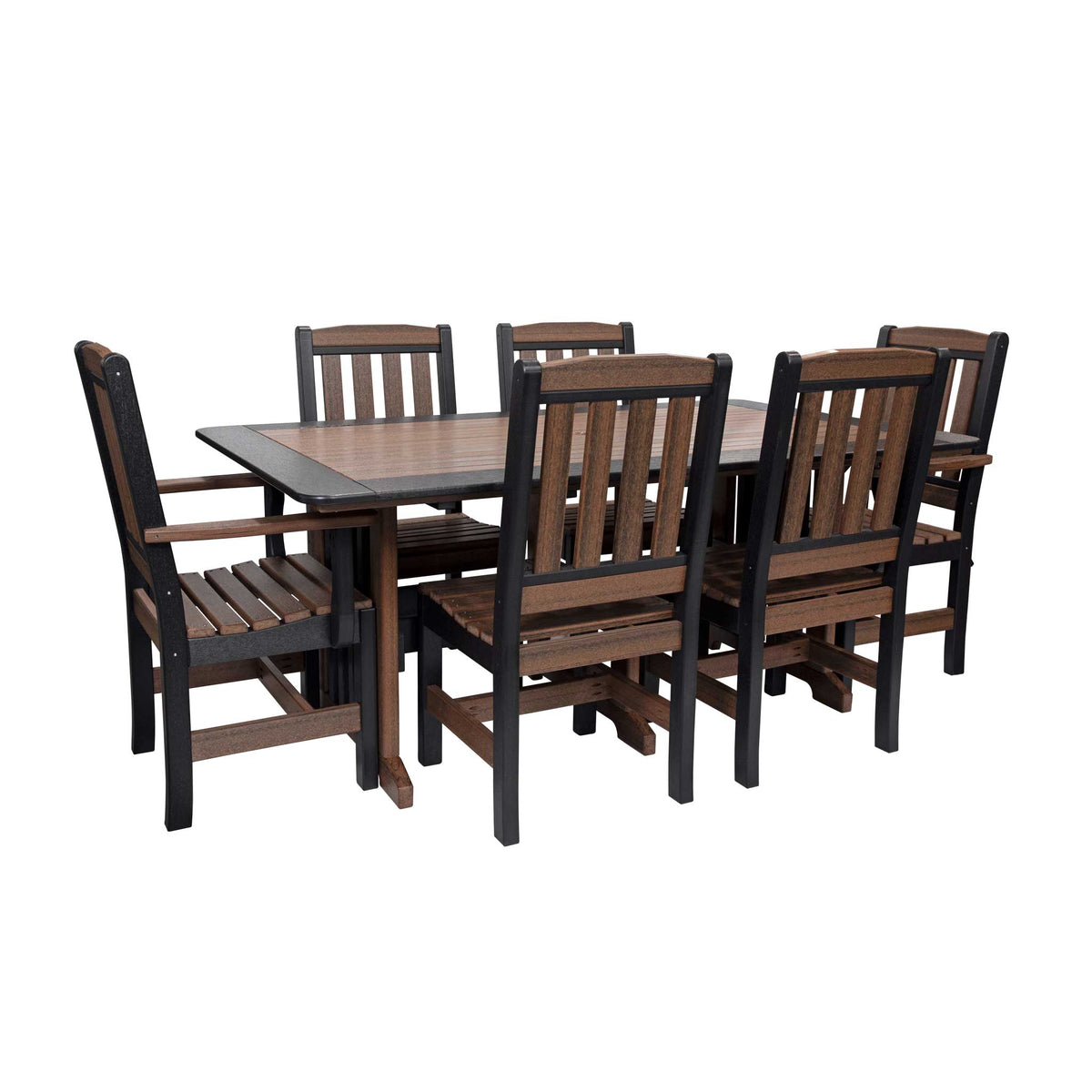 Juego de mesa de comedor para patio y jardín inglés Amish Poly de 72" - Envío rápido