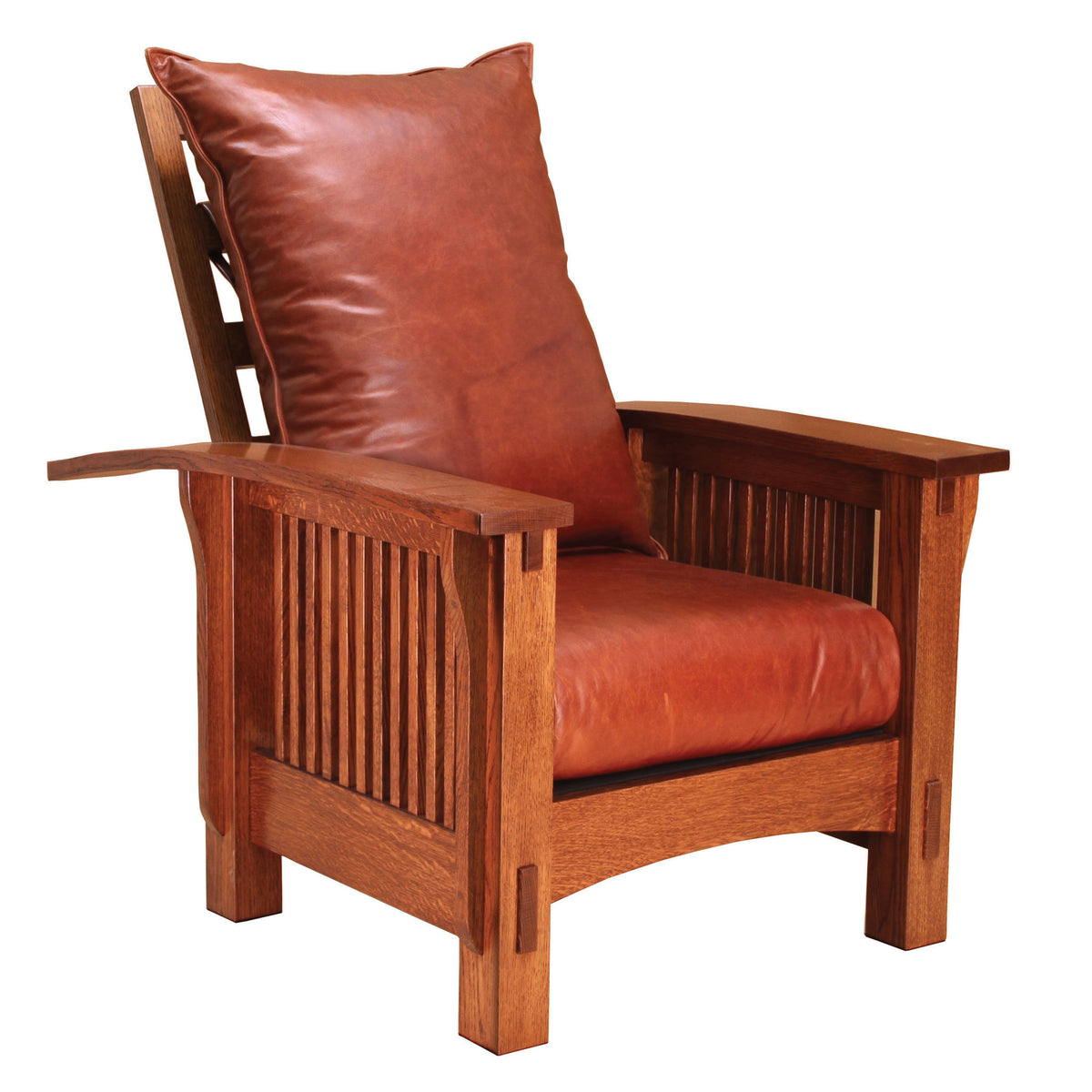 Amish Solid Wood Spanish Mission Morris Chair