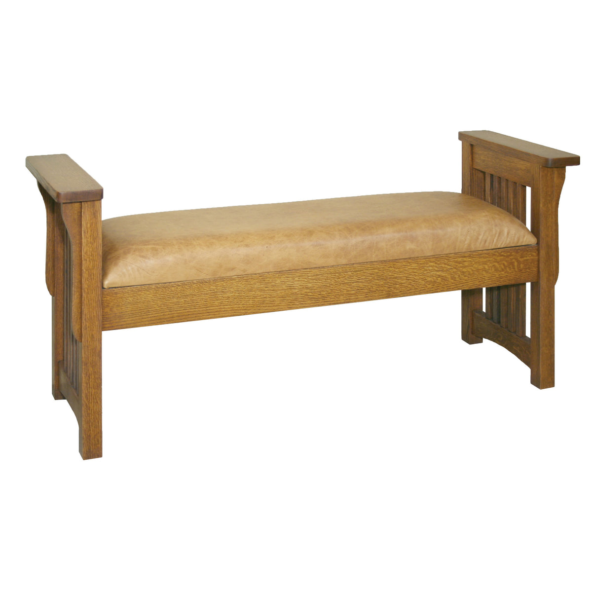 Amish Solid Wood Spanish Mission Dressing Bench