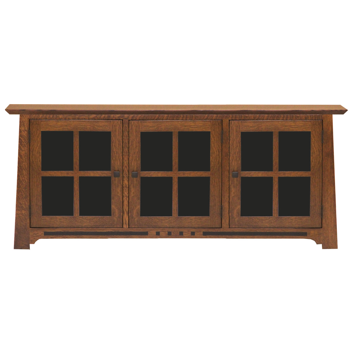 Amish Solid Wood Van Nuys 3-Door TV Console