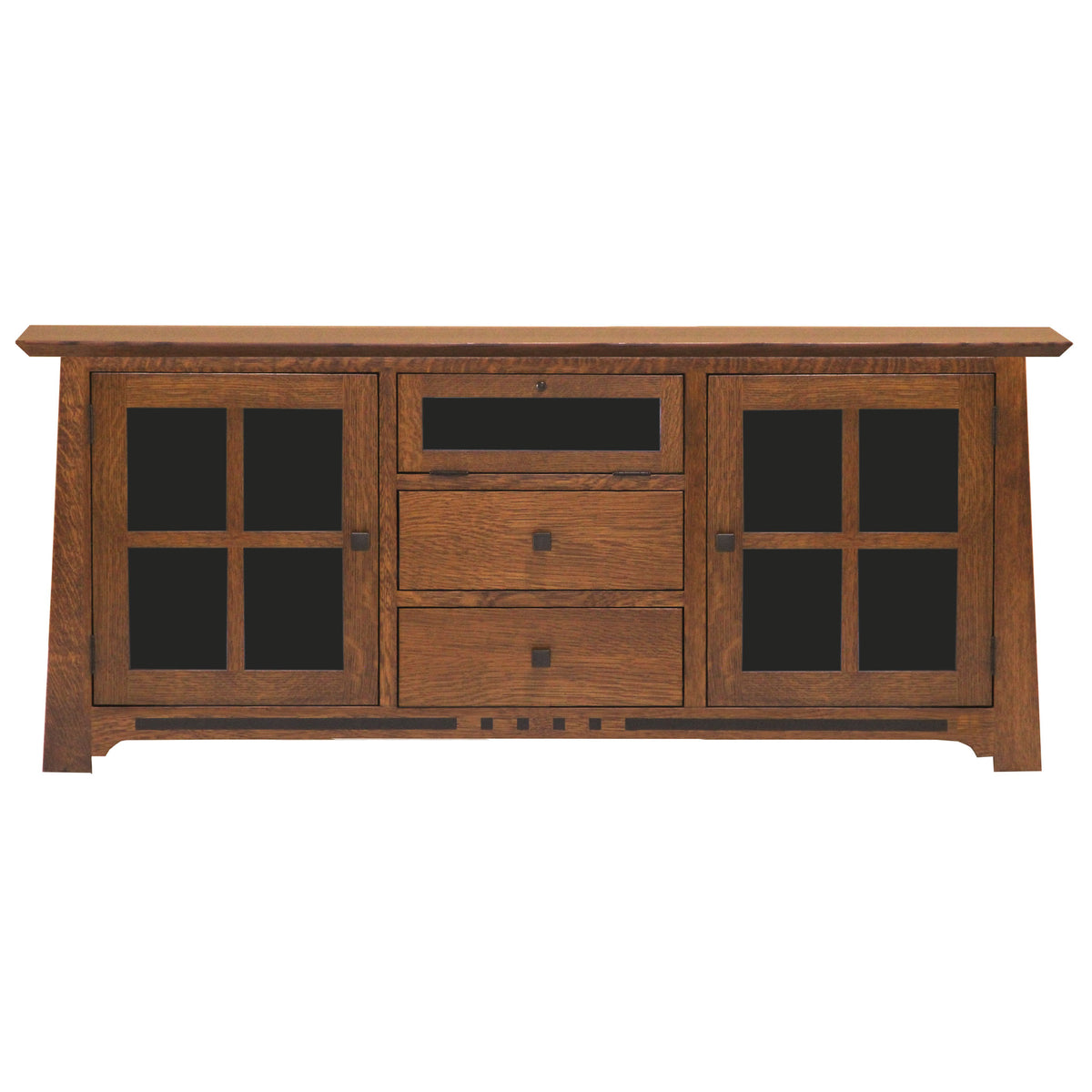 Amish Solid Wood Van Nuys 2-Drawer TV Console