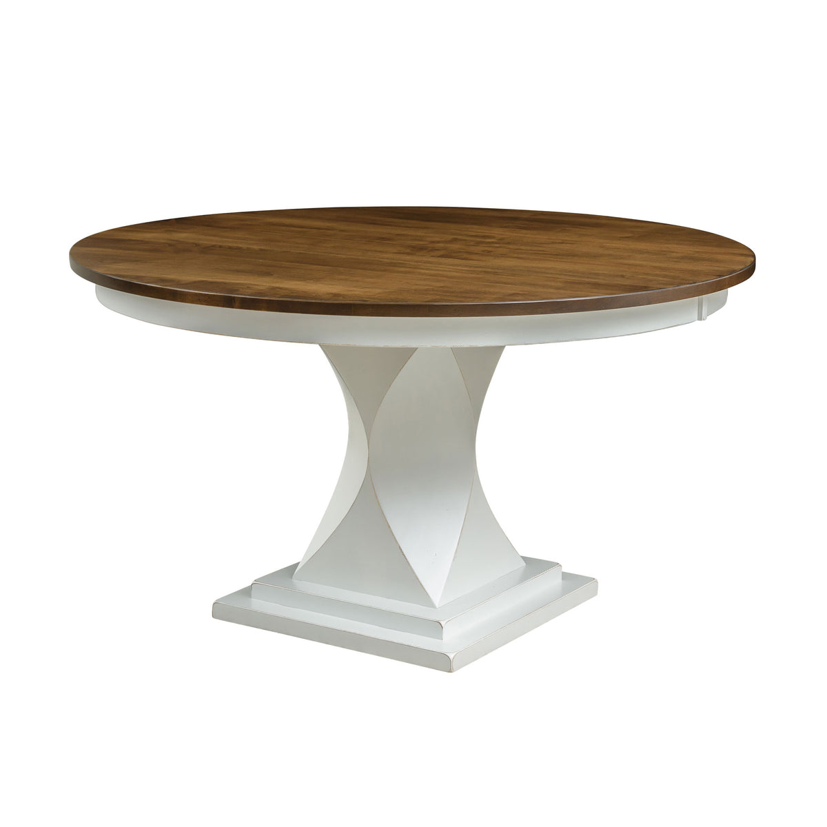 Amish Romney Single Pedestal Solid Wood Dining Table