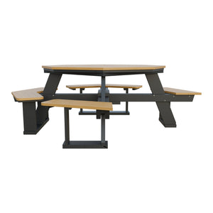 Amish 5' Poly Octagon ADA Picnic Table with Attached Seats