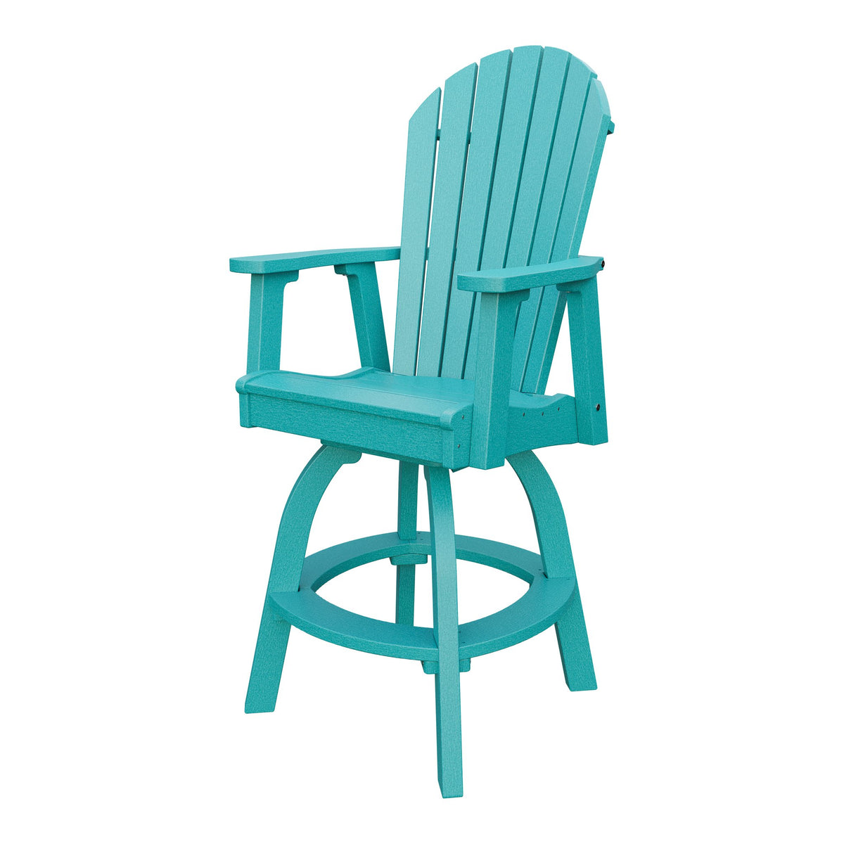Amish Adirondack Swivel Bar Chair in Aruba Blue