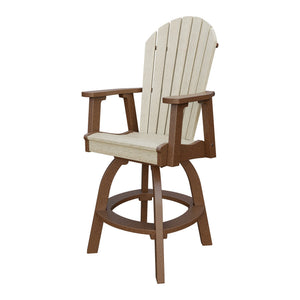 Amish Adirondack Swivel Bar Chair in Birchwood & Tudor Brown