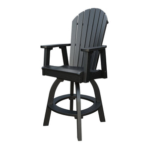 Amish Adirondack Swivel Bar Chair in Black
