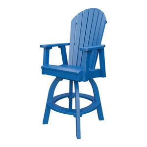 Amish Adirondack Swivel Bar Chair in Blue