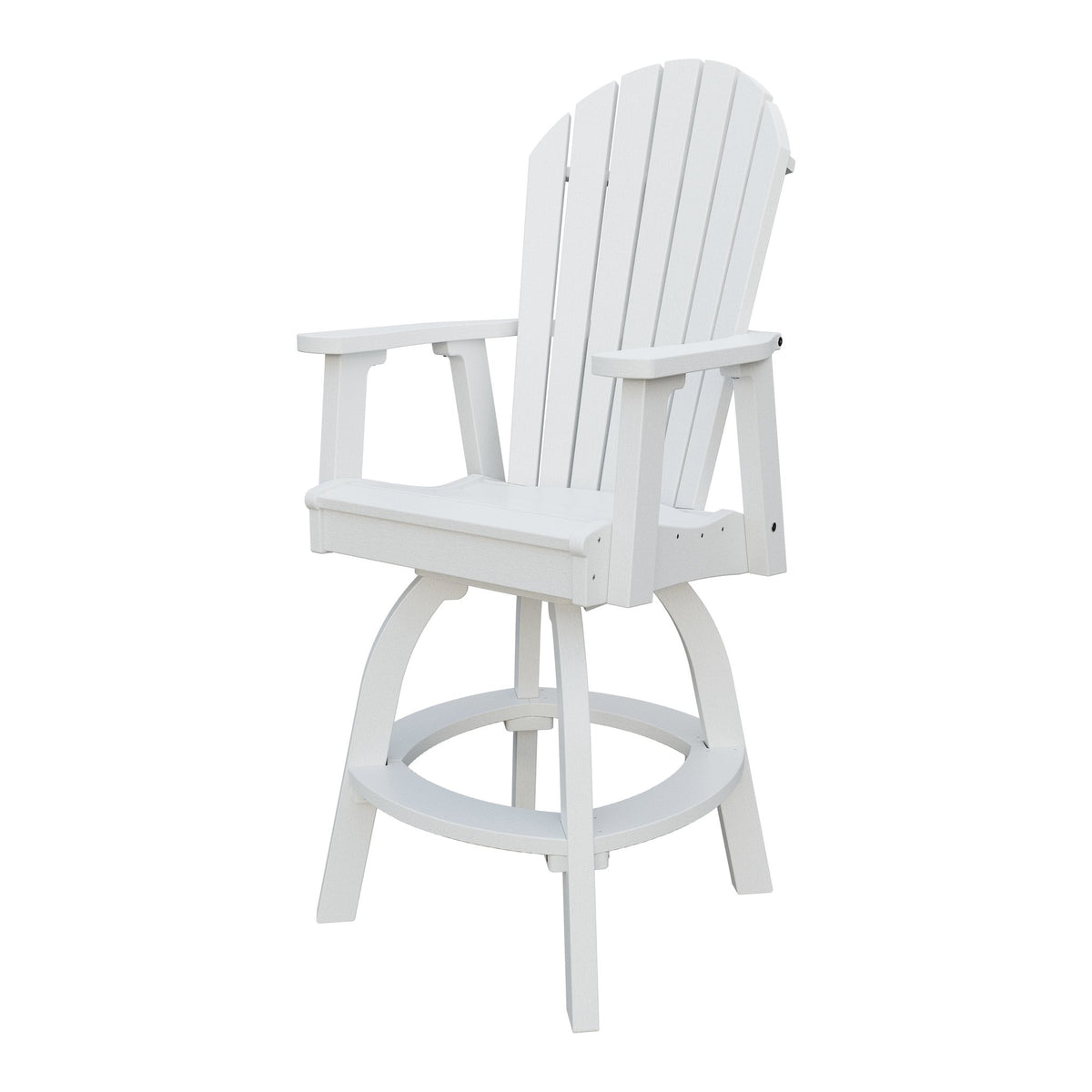 Amish Adirondack Swivel Bar Chair in Bright White
