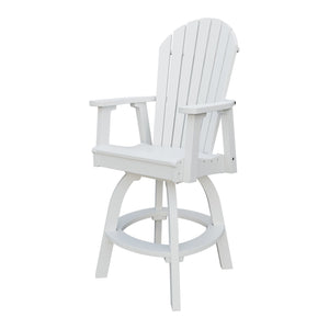 Amish Adirondack Swivel Bar Chair in Bright White