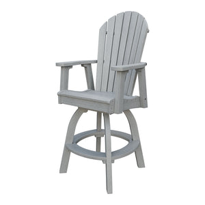 Amish Adirondack Swivel Bar Chair in Driftwood Gray