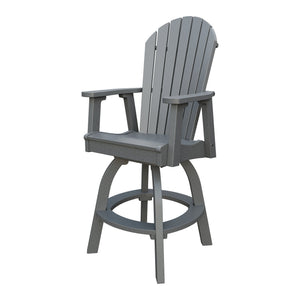 Amish Adirondack Swivel Bar Chair in Gray