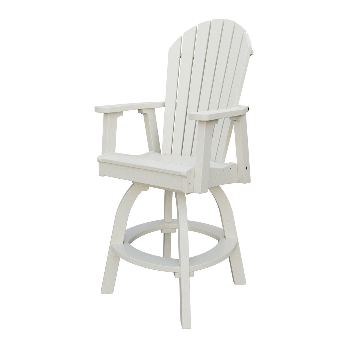 Amish Adirondack Swivel Bar Chair in Ivory