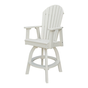 Amish Adirondack Swivel Bar Chair in Ivory