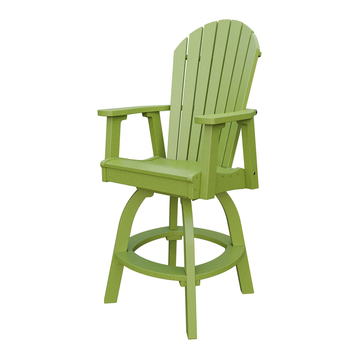 Amish Adirondack Swivel Bar Chair in Tropical Lime Green