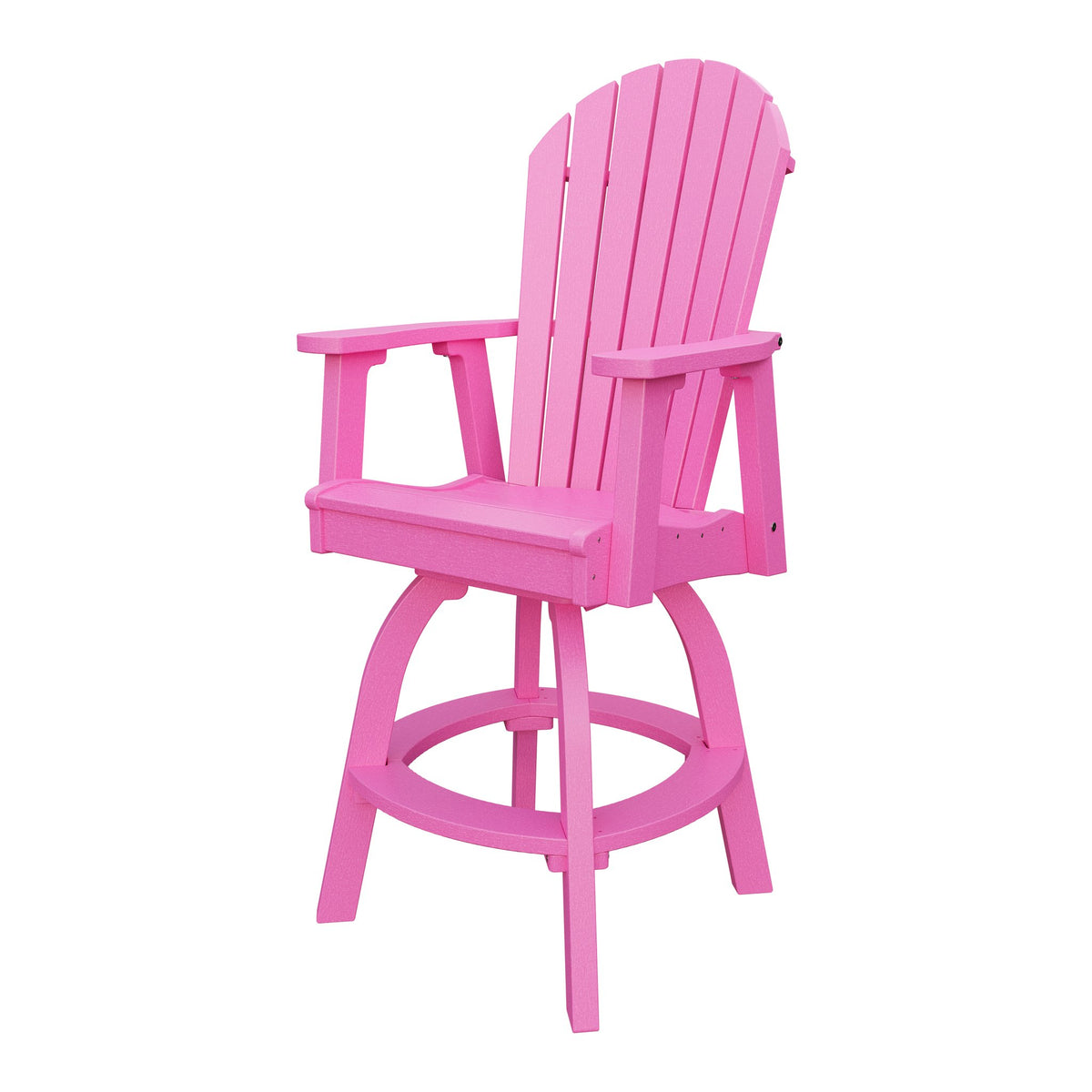 Amish Adirondack Swivel Bar Chair in Pink