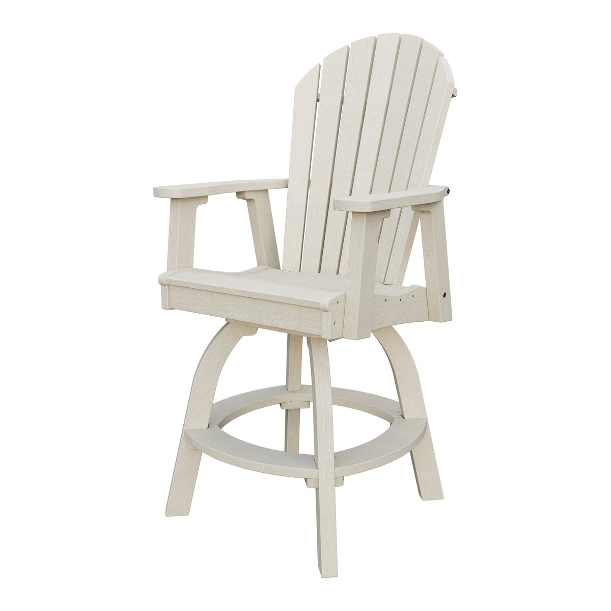 Amish Adirondack Swivel Bar Chair in Seashell