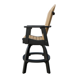 Amish Adirondack Swivel Bar Chair