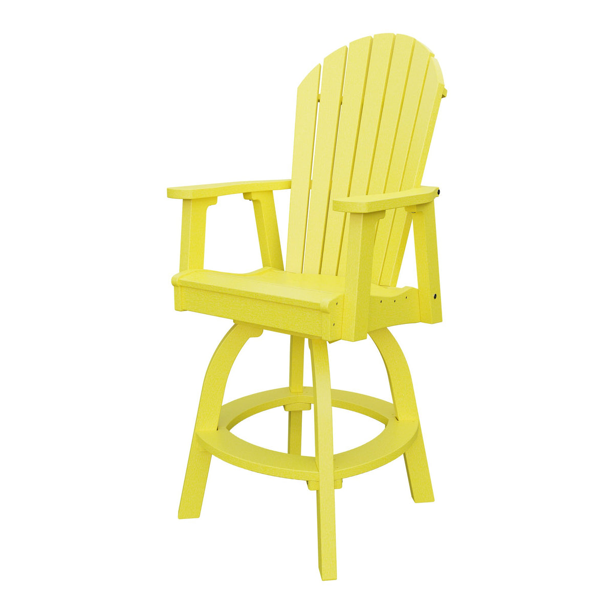 Amish Adirondack Swivel Bar Chair in Lemon Yellow