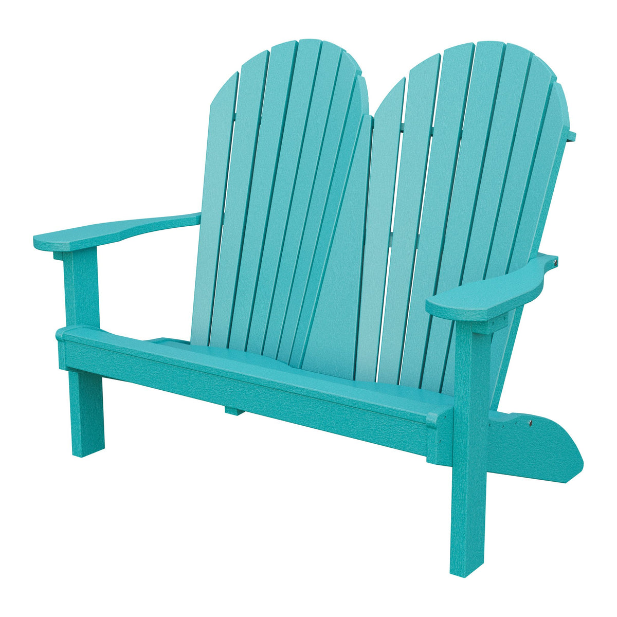 Amish Adirondack 4' Poly Loveseat in Aruba Blue