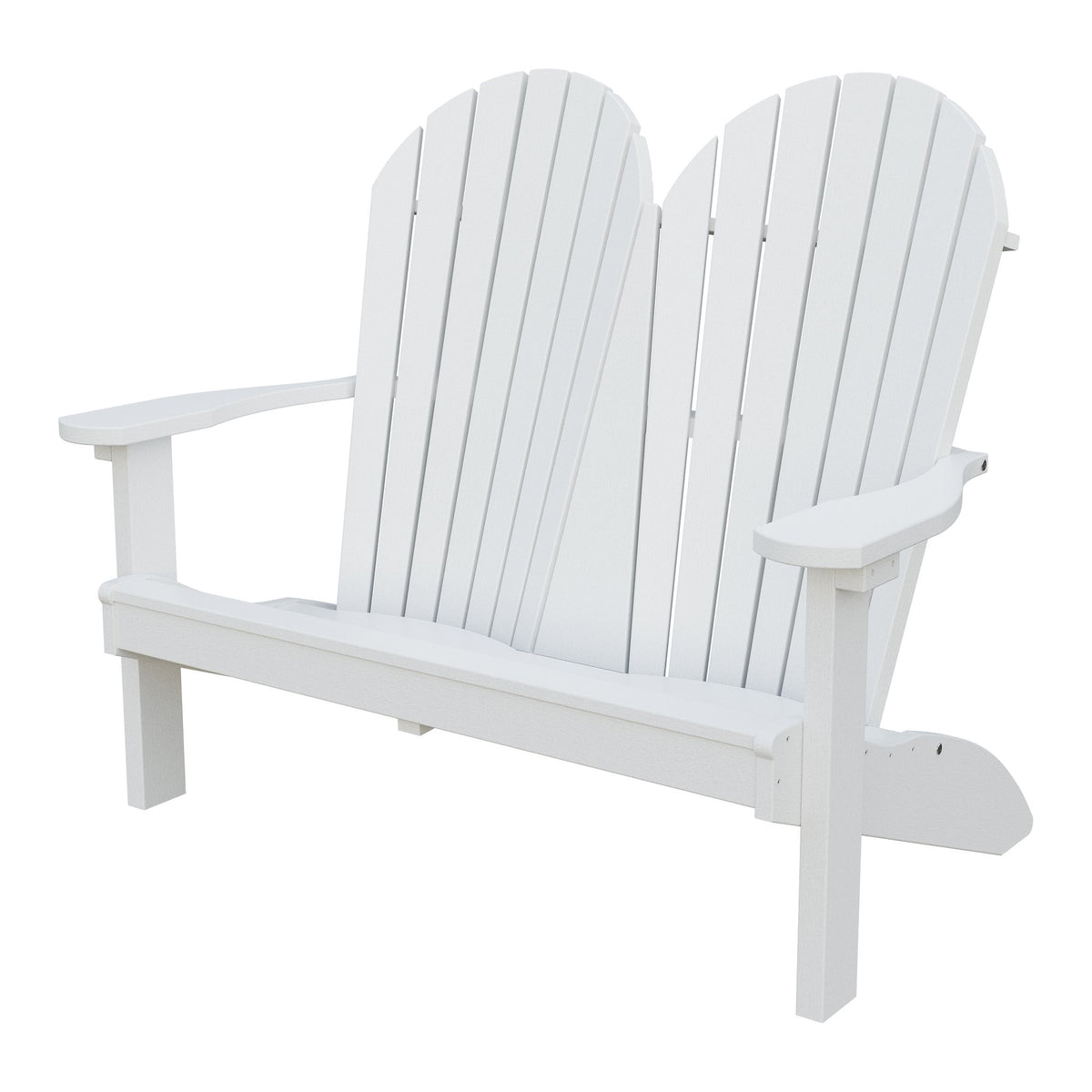 Amish Adirondack 4' Poly Loveseat in Bright White