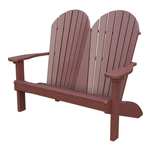 Amish Adirondack 4' Poly Loveseat in Cherrywood