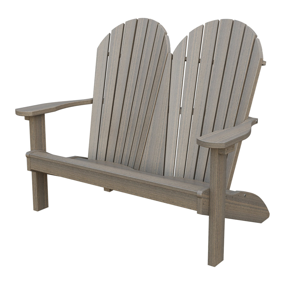Amish Adirondack 4' Poly Loveseat in Coastal Gray