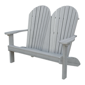 Amish Adirondack 4' Poly Loveseat in Driftwood Gray